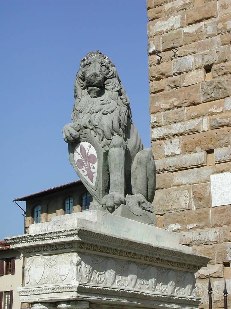il marzocco di firenze in piazza della signoria